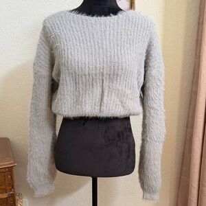 Cozy Fuzzy Gray Sweater